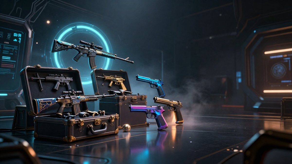 Иллюстрация CS2, кейсы и скины — вариант 28