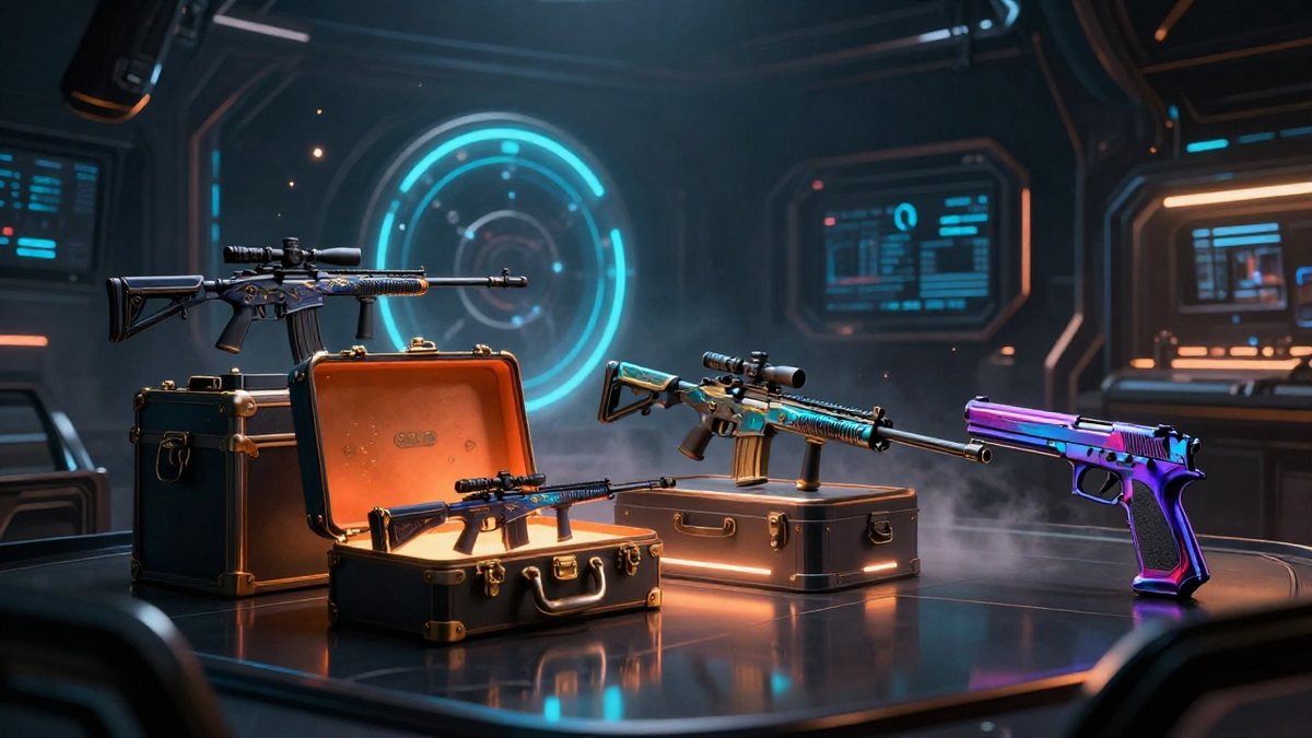 Иллюстрация CS2, кейсы и скины — вариант 32